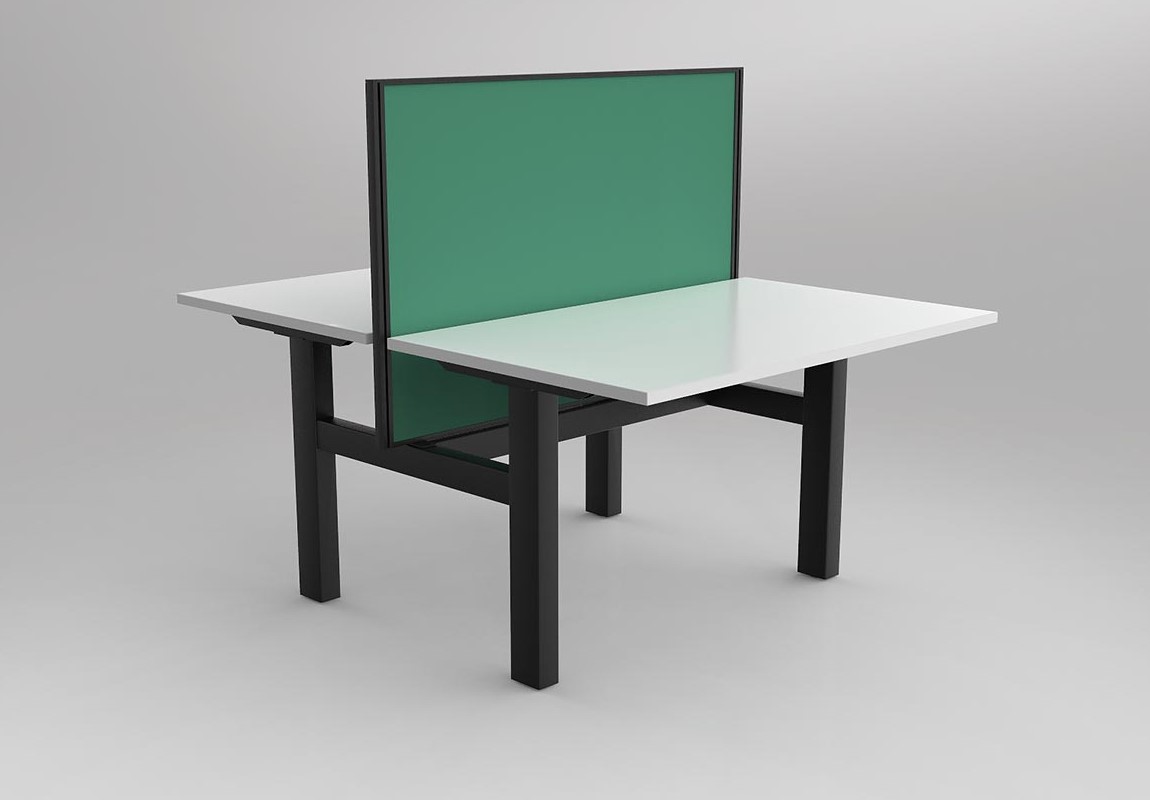 Agile Fixed Height Desk Double Side with Studio 50 Screen